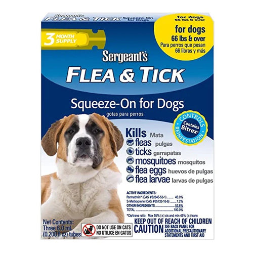 Sergeants Flea and Tick Squeeze On 66 lbs and Over - Mickey's Pets Store
