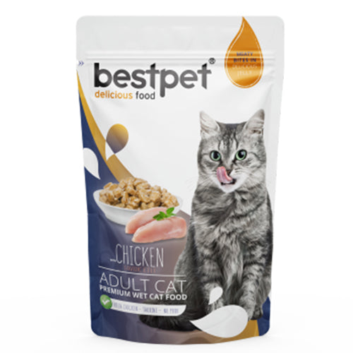 BestPet Cat Wet Food with Chicken in Jelly Pouch 85g - Mickey's Pets Store