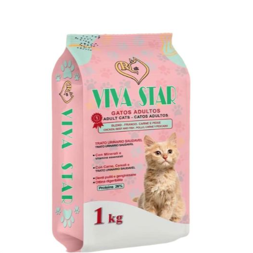 VIVA STAR DRY FOOD FOR CATS 1 KG - Mickey's Pets Store