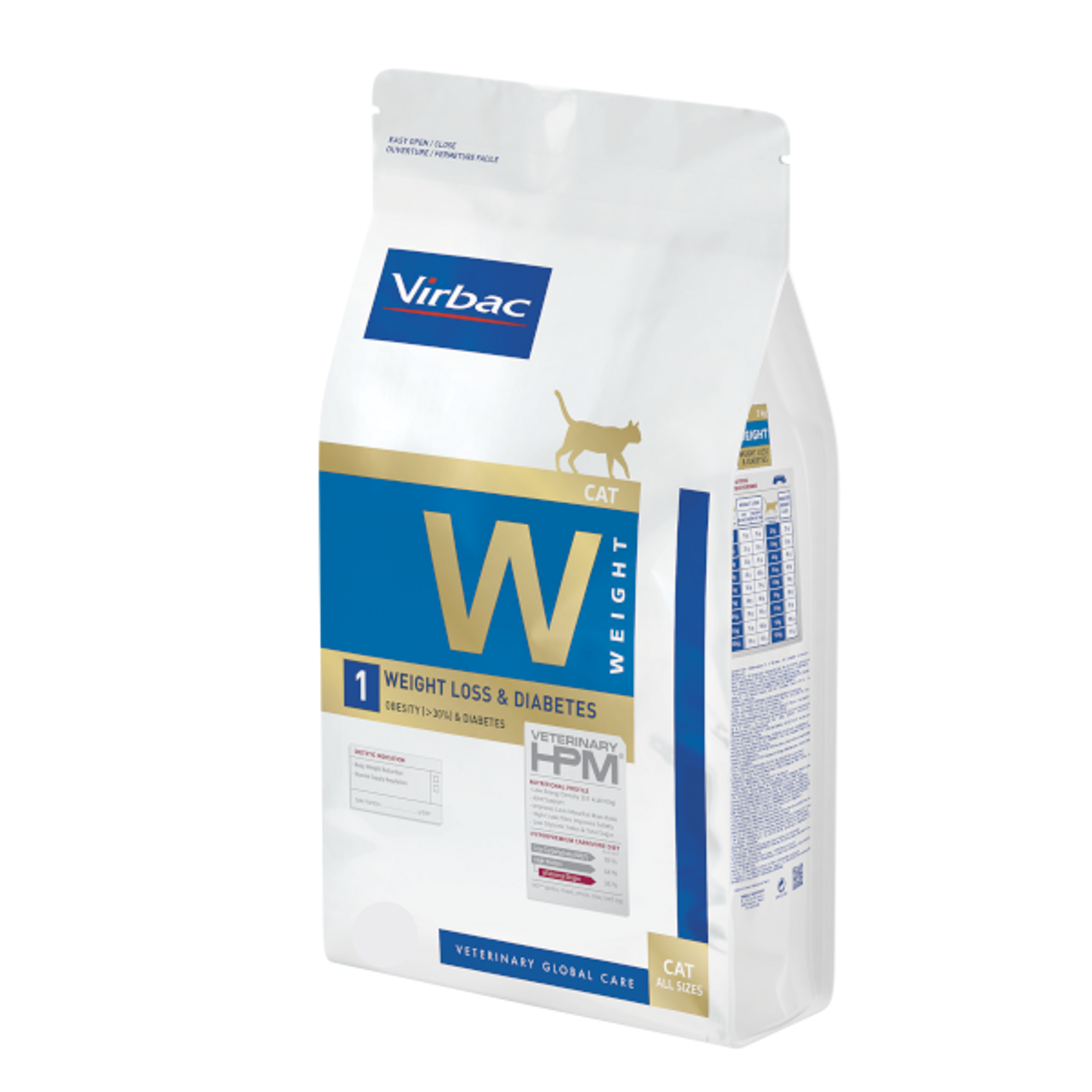 Virbac WEIGHT LOSS & DIABETES CAT W1 (1.5kg) - Mickey's Pets Store