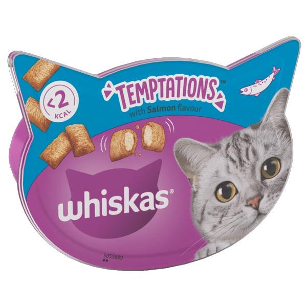 WHISKAS TEMPTATIONS with salmon 60g - Mickey's Pets Store