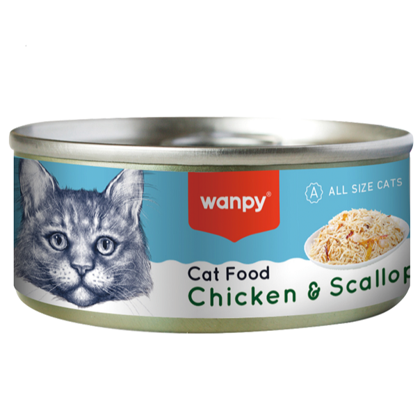Wanpy Cat Food Chicken & Scallop 95g - Mickey's Pets Store