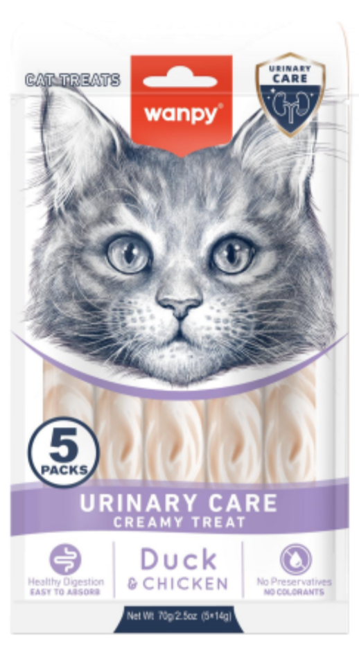 Wanpy Cat Urinary Care Creamy Treat Duck & Chicken (1Piece/5Pieces) - Mickey's Pets Store