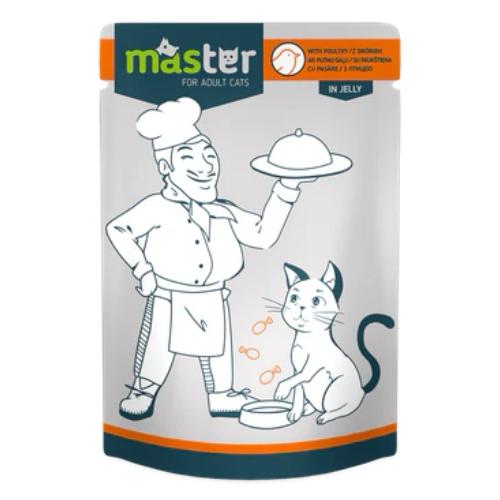 Master Wet Food with Poultry in Jelly for Adult Cats 80g - Mickey's Pets Store