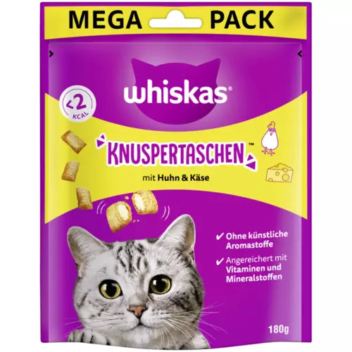 Whiskas snack crisp bags chicken & cheese  180 - Mickey's Pets Store