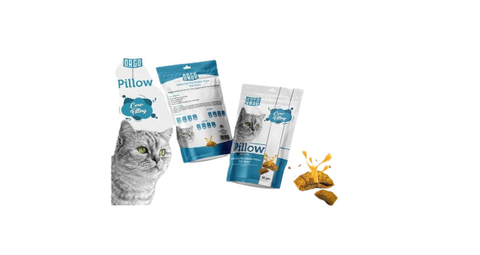 Orgo Pillow Cat Treats Fish Flavor 100g - Mickey's Pets Store