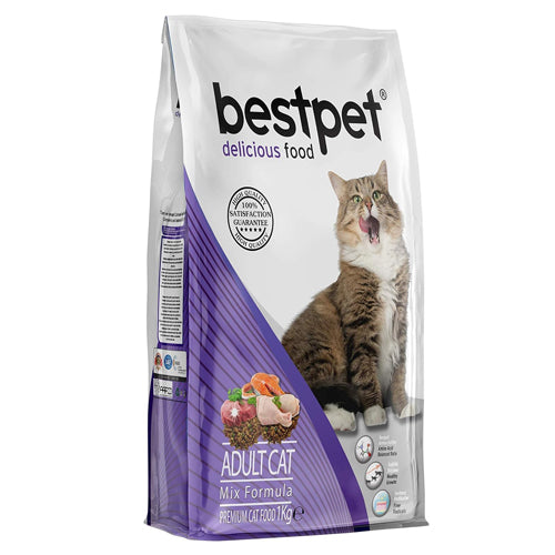 Bestpet Mix Adult Cat Dry Food 1Kg - Mickey's Pets Store