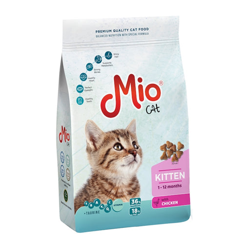 Mio Cat Kitten Dry Food with Chicken 1Kg - Mickey's Pets Store