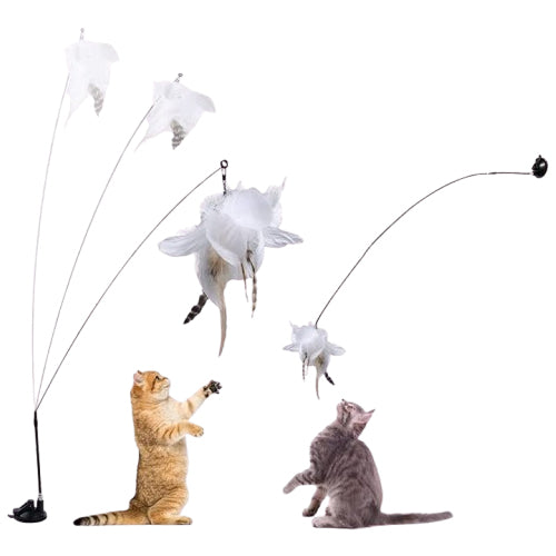 Long Cat Teaser Wand Toy - Mickey's Pets Store