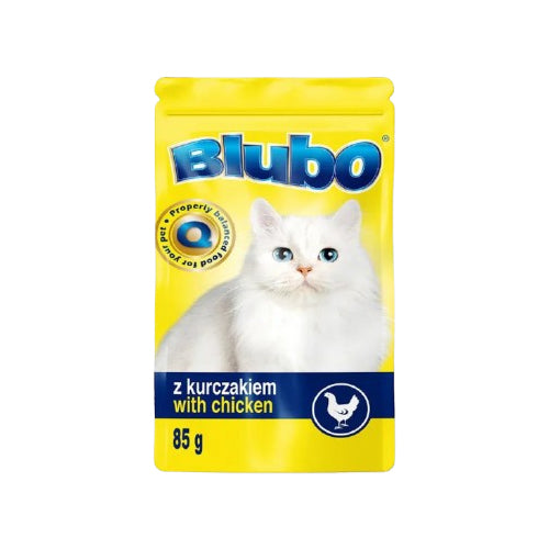 Blubo Wet Cat Food Pouch with Chicken 85g - Mickey's Pets Store