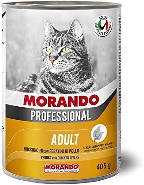 morando professional adult cat chunks with chicken & livers 400gr - Mickey's Pets Store