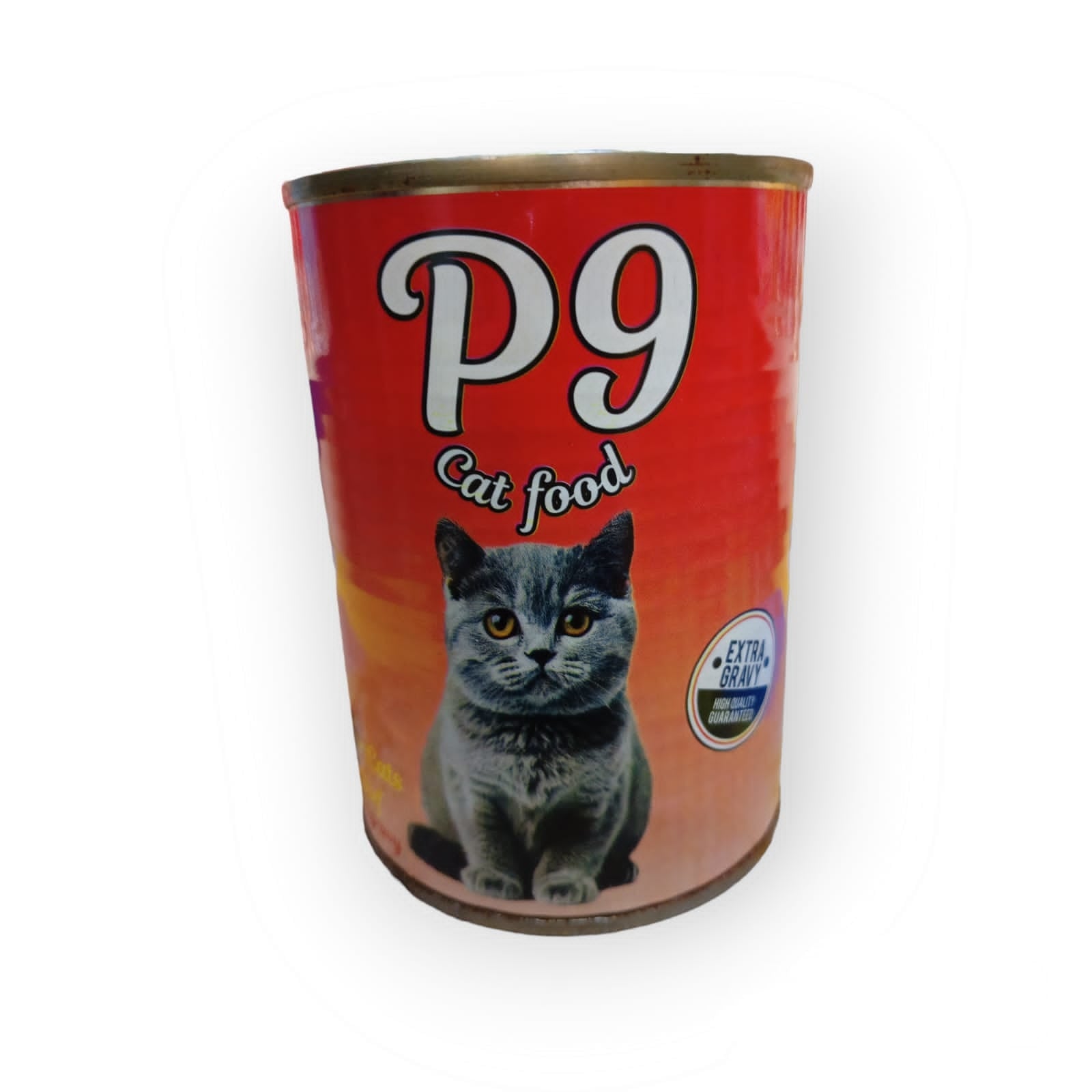 p9 cat food chunks with beef & vegetables in gravy 400 gr - Mickey's Pets Store