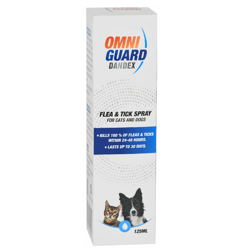 Omni Guard Dandex Flea and Tick Pet Spray 125 ml - Mickey's Pets Store
