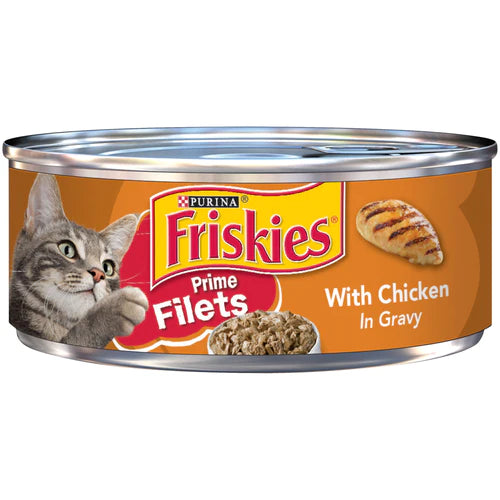 PURINA Friskies Prime Filets Chicken in Gravy Wet Cat Food 156g - Mickey's Pets Store