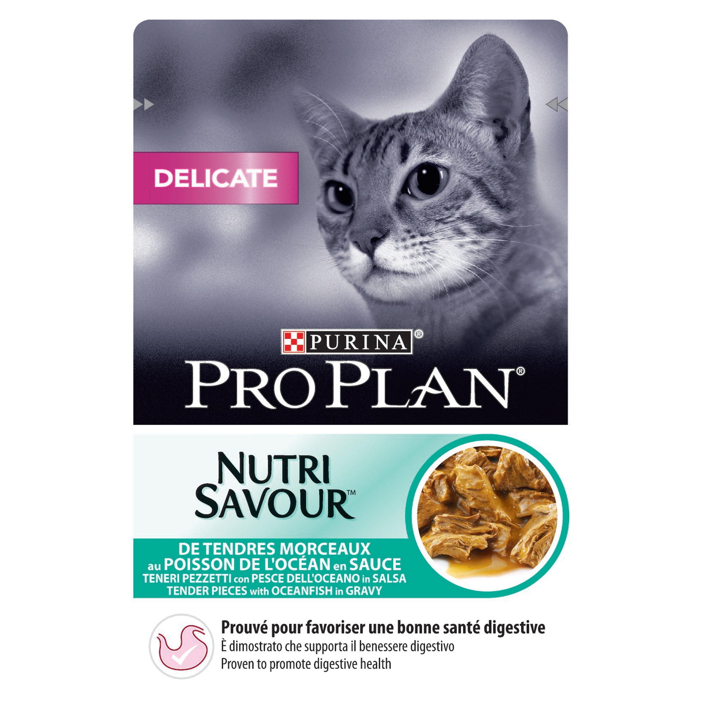 PURINA PRO PLAN Delicate Nutri Savour with Oceafish in Gravy 85g - Mickey's Pets Store