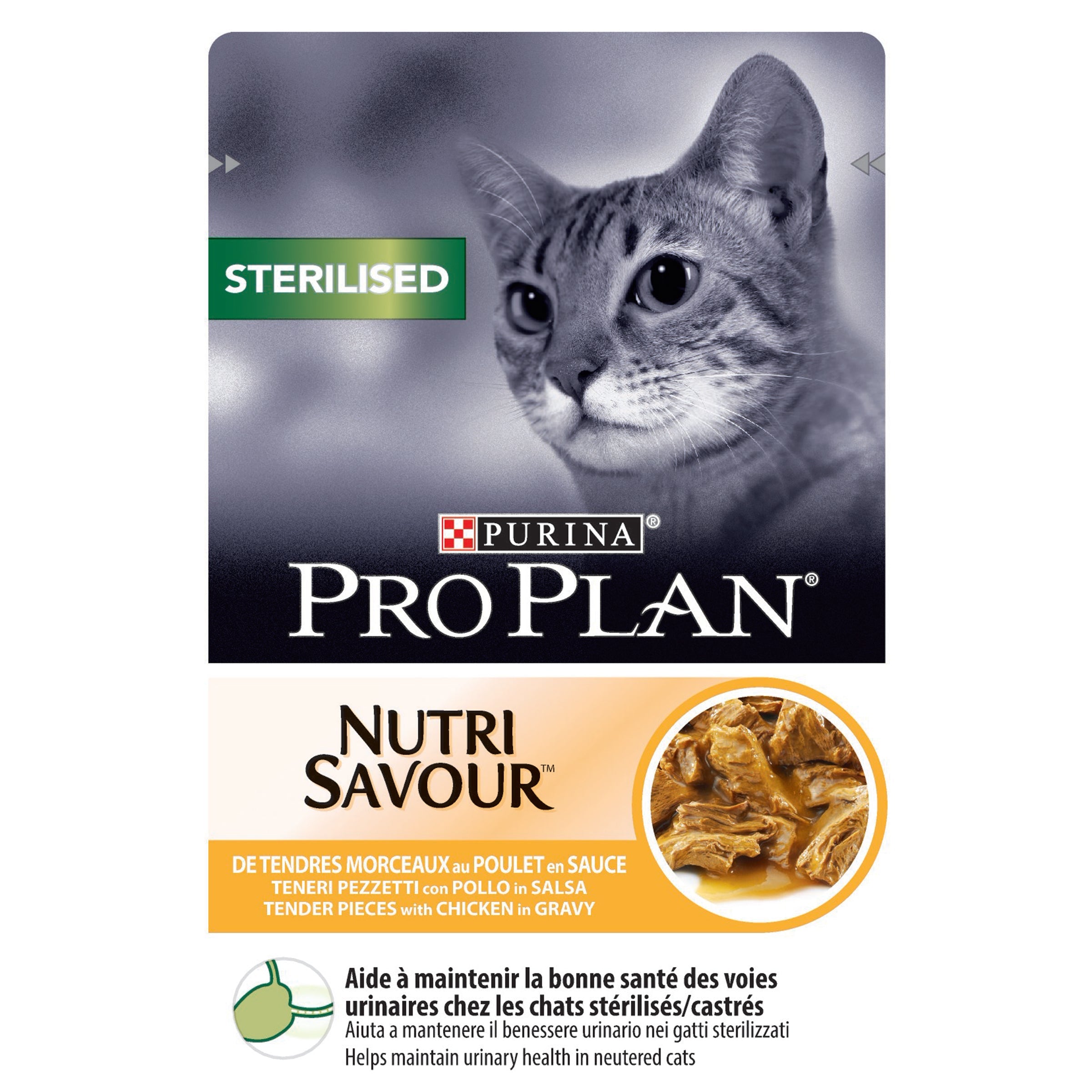 PURINA PRO PLAN Sterilised Nutri Savour with Chicken in Gravy 85g - Mickey's Pets Store