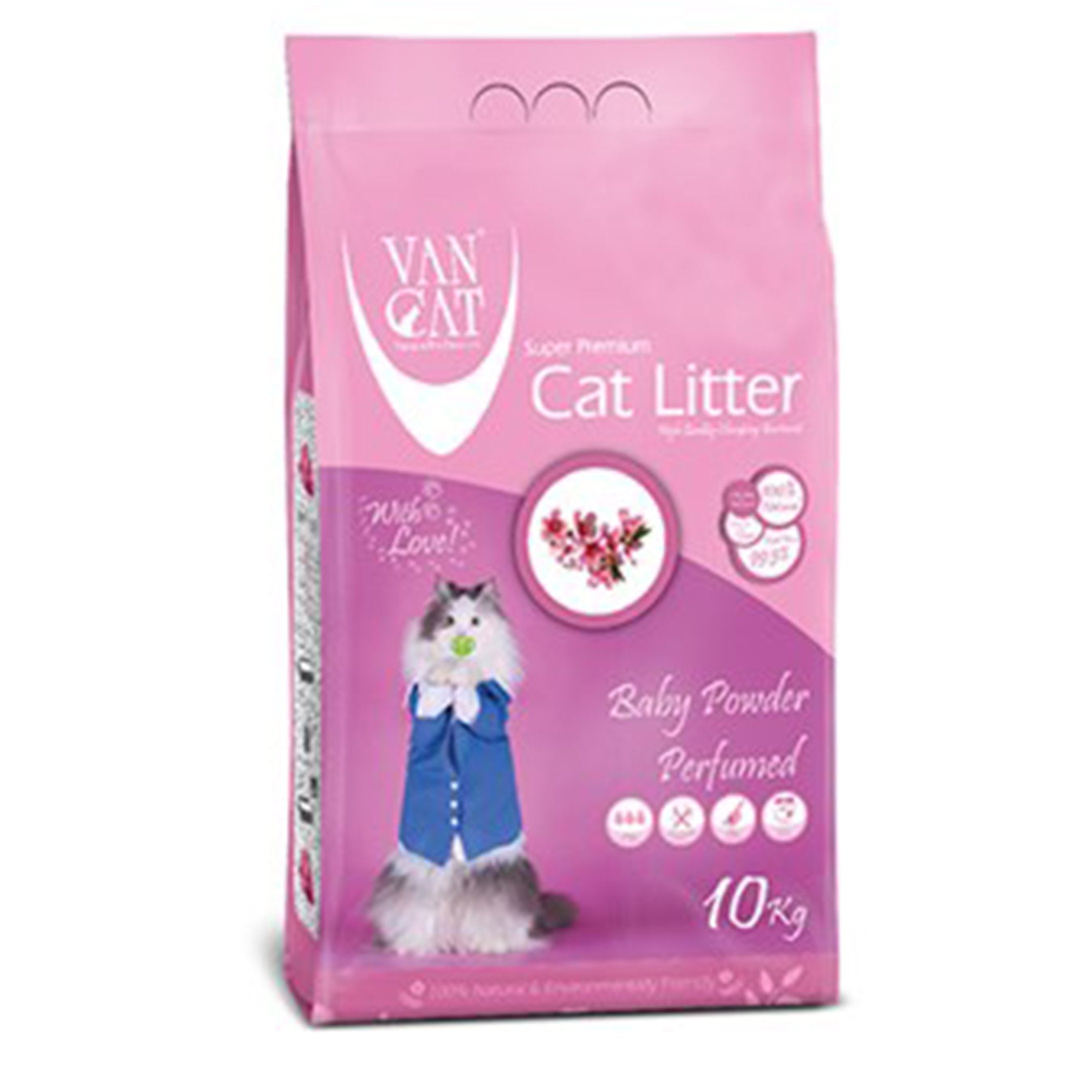 VanCat Cat Litter - Baby Powder Scented 10kg - Mickey's Pets Store
