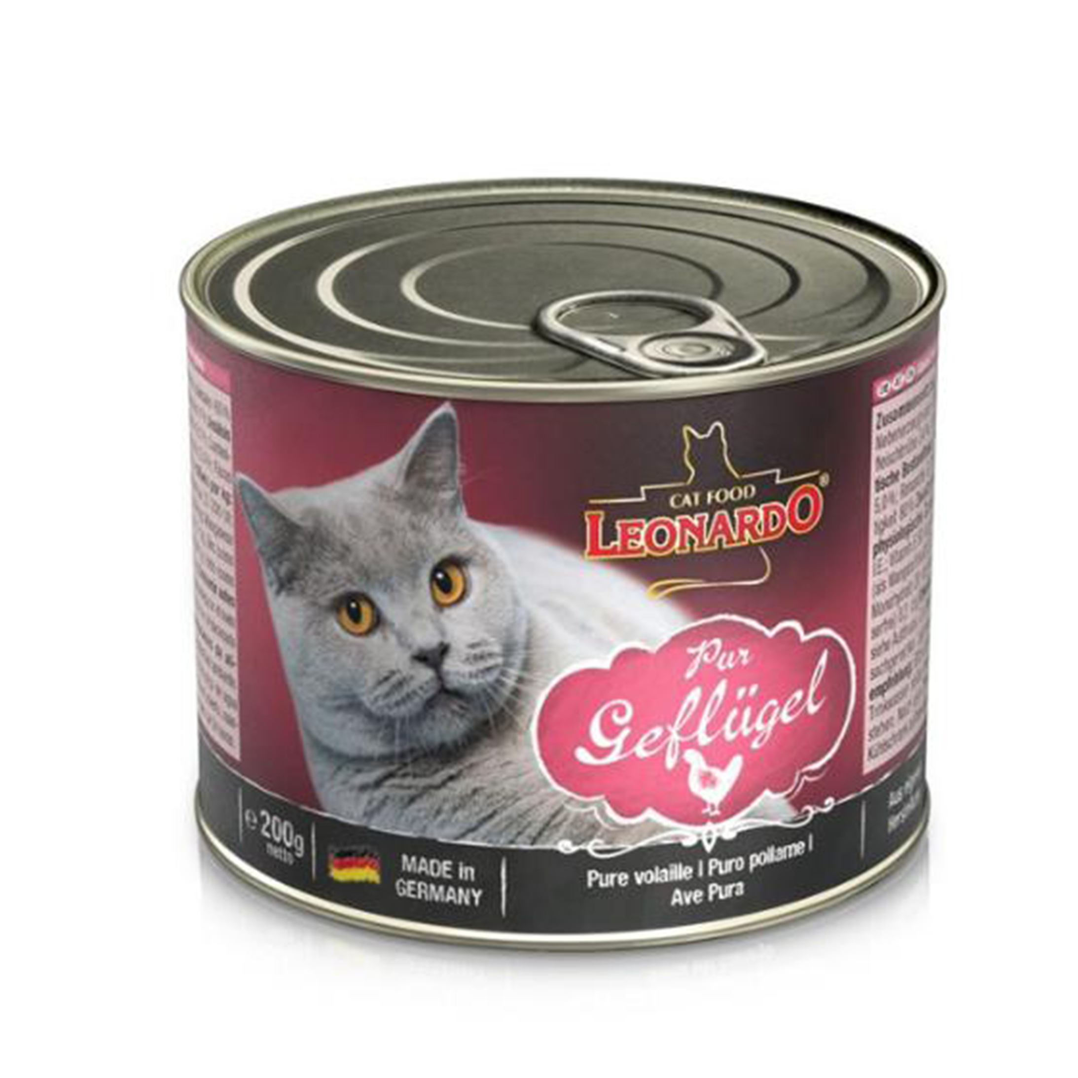 LEONARDO CAT WET FOOD for Adult Cats  200g(pure poultry) - Mickey's Pets Store