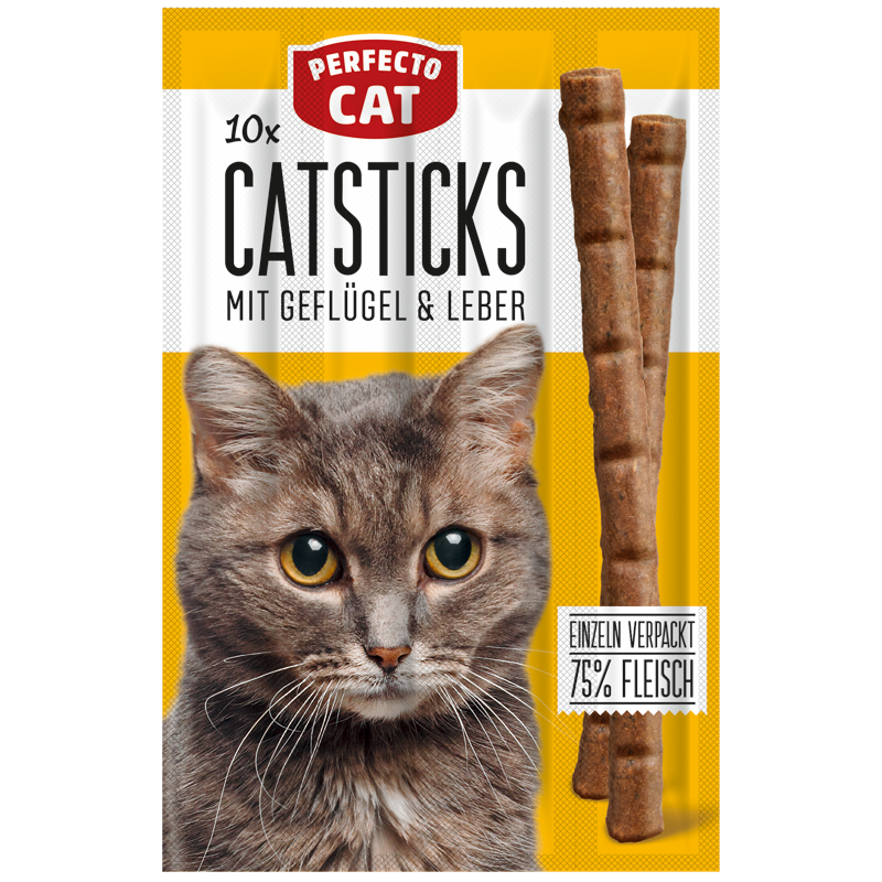 Perfecto Cat 10 Sticks - Poultry, Liver - Mickey's Pets Store