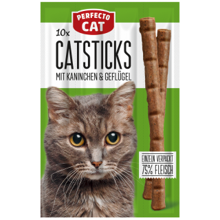 Perfecto Cat 10er Cat Sticks Rabbit & Poultry 50g - Mickey's Pets Store