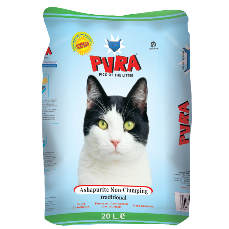 Pura cat litter - Non-clumping  20kg - Mickey's Pets Store
