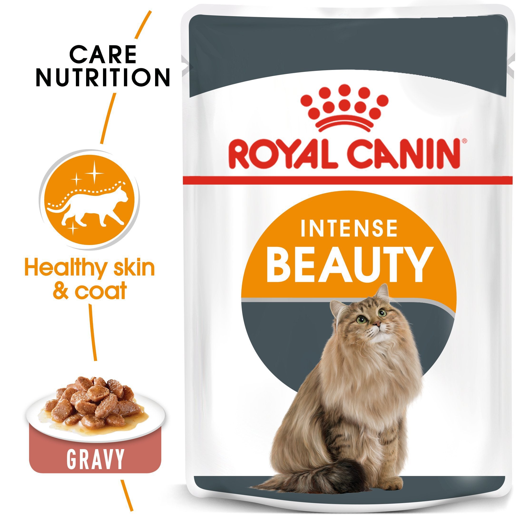 Royal Canin Intense Beauty in Gravy (85 gm\Pouch) - Wet food for adult cats - supports a healthy skin and shiny coat - Mickey's Pets Store