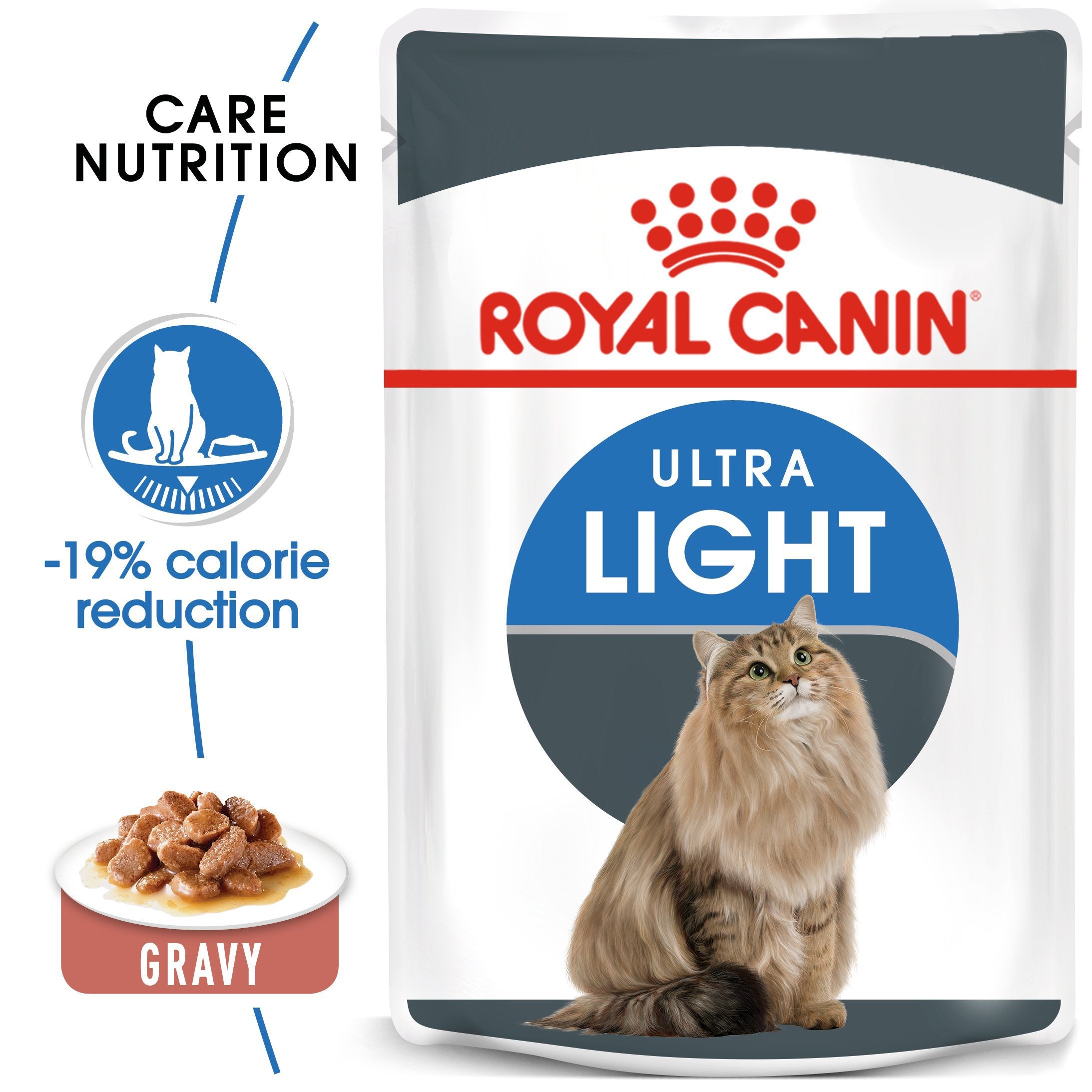 Royal Canin Ultra Light in Gravy (85gm\ Pouch) - Wet food for adult cats - helps limit weight gain - Mickey's Pets Store