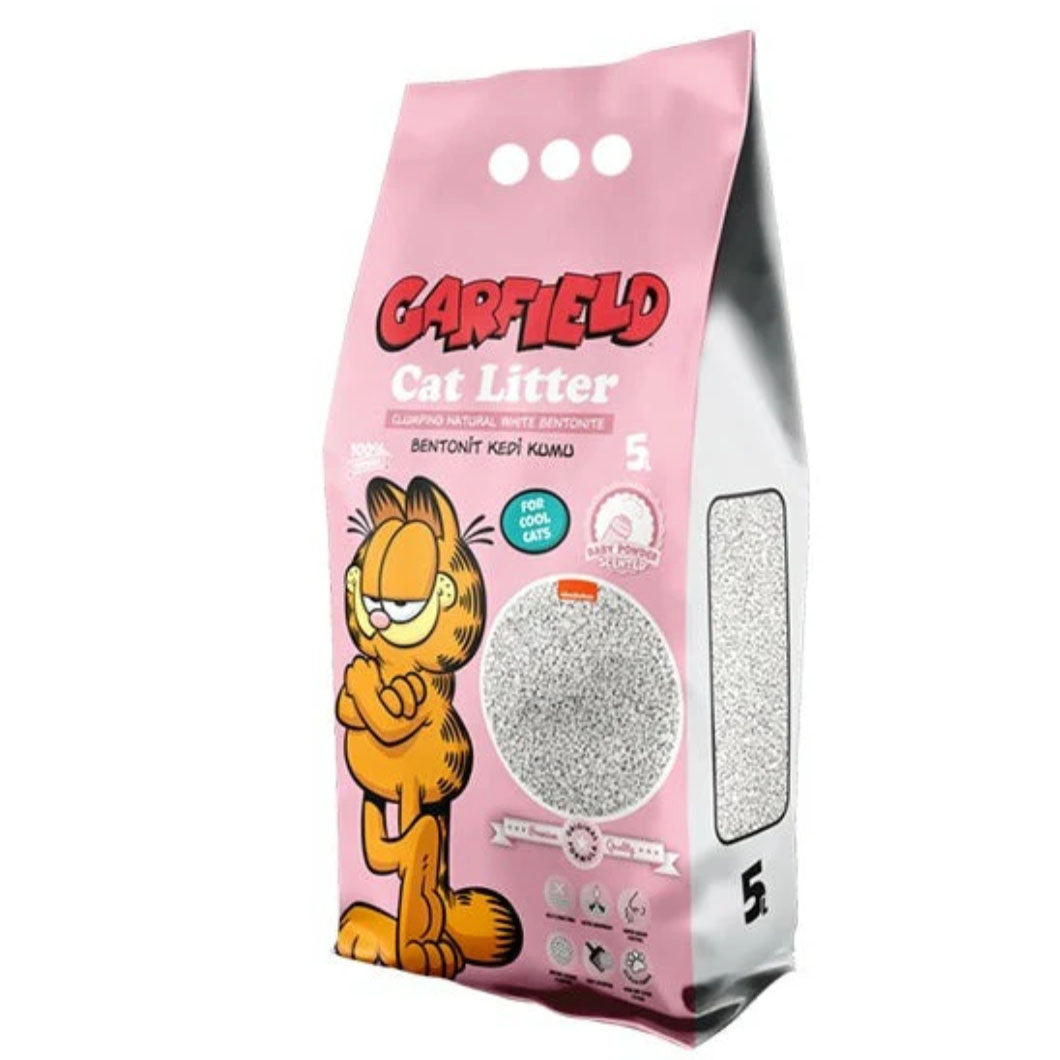 Garfield Litter Clumping With baby Powder 10L - Mickey's Pets Store