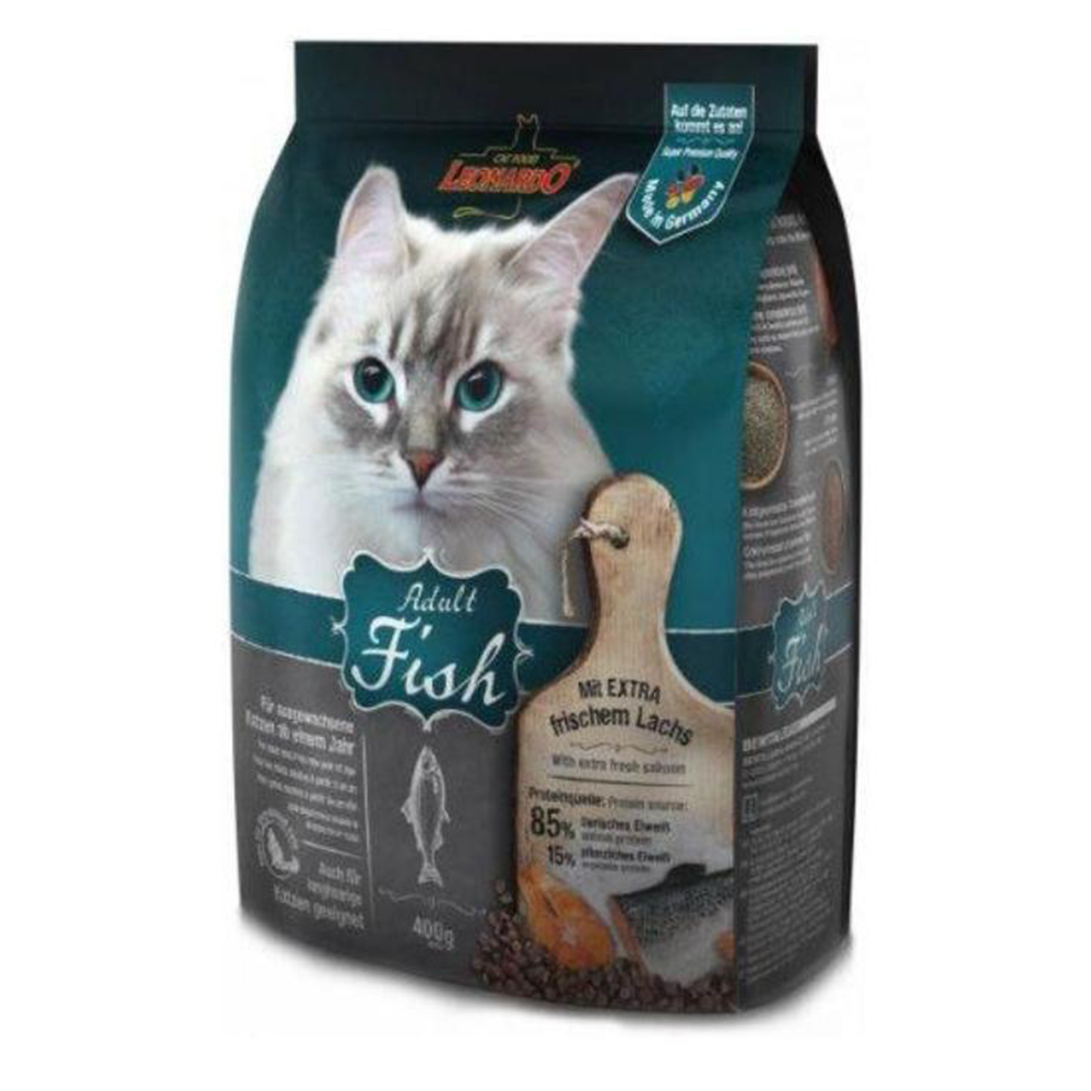 LEONARDO Adult Cat Dry Food with Fish 400g - Mickey's Pets Store