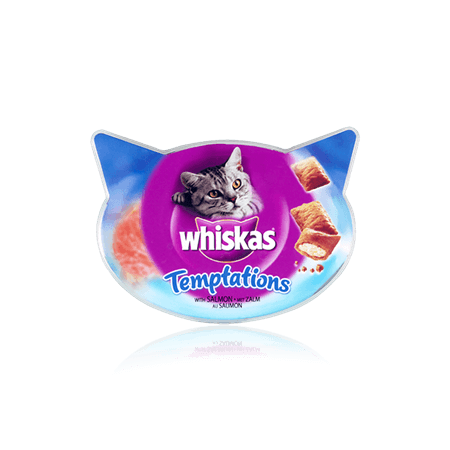 WHISKAS Temptations Cat Treats with Salmon 60g - Mickey's Pets Store