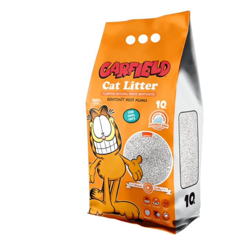 Garfield Bentonite Clumping Litter With Soap  10L - Mickey's Pets Store