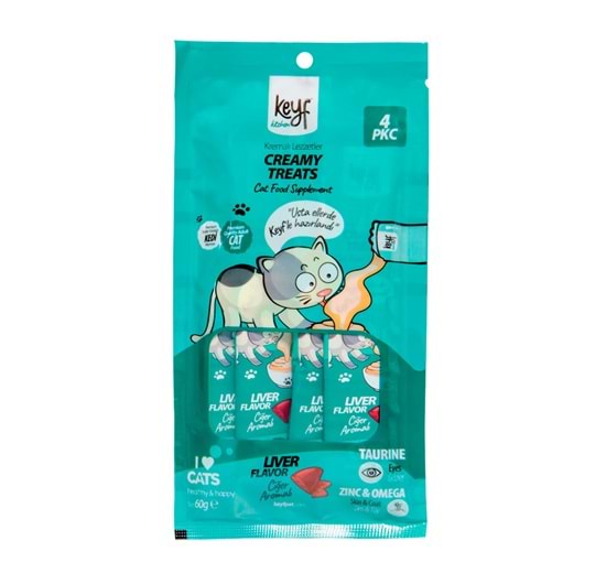 Keyf Creamy Treat With Liver 4pc - Mickey's Pets Store